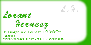 lorant hernesz business card